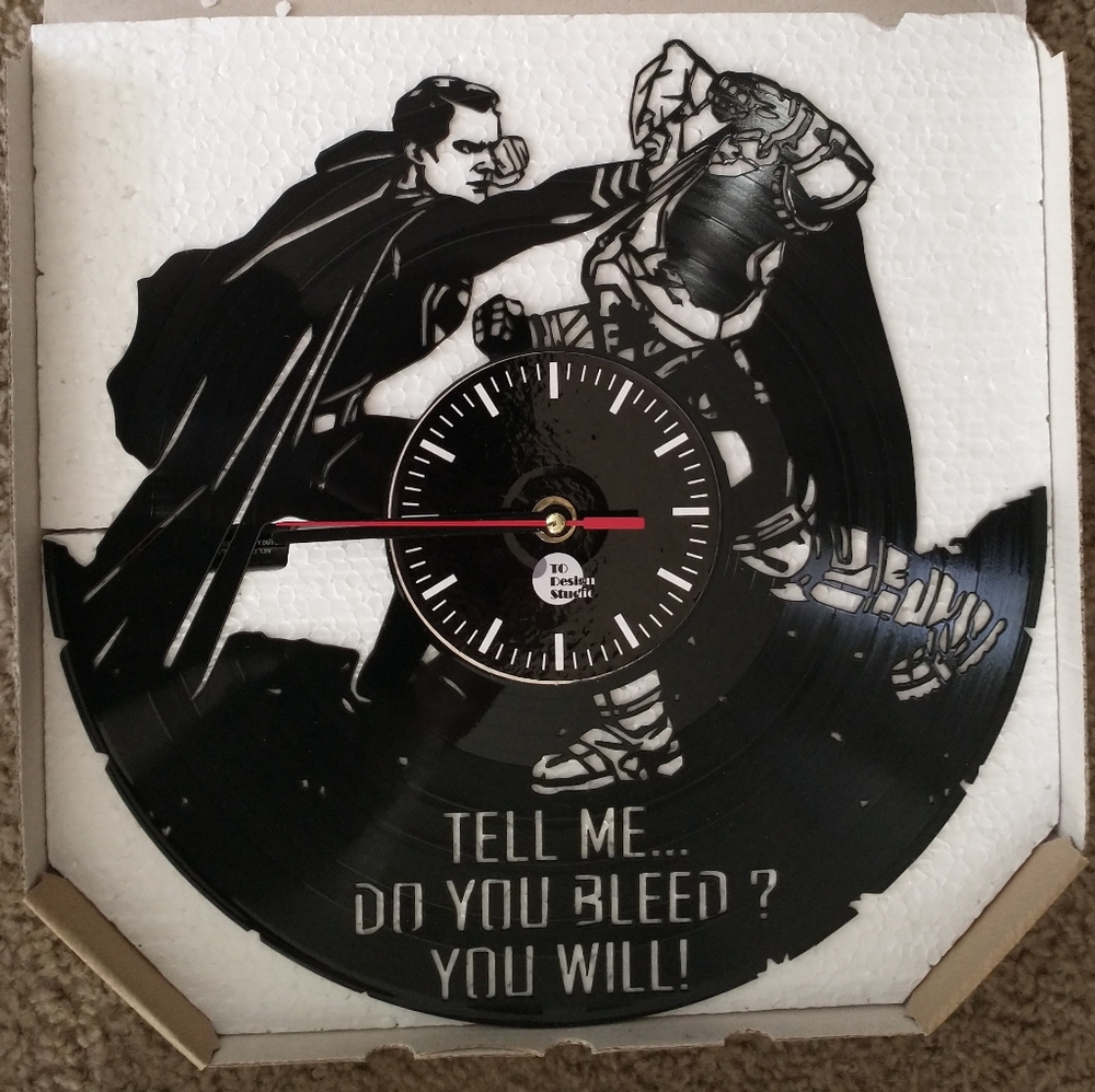 Superman vs Batman Vinyl Record Clock